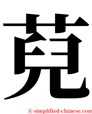 萖 serif font