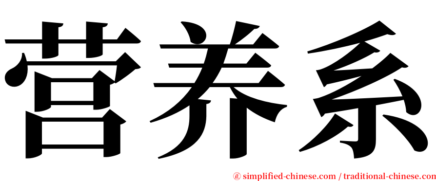 营养系 serif font