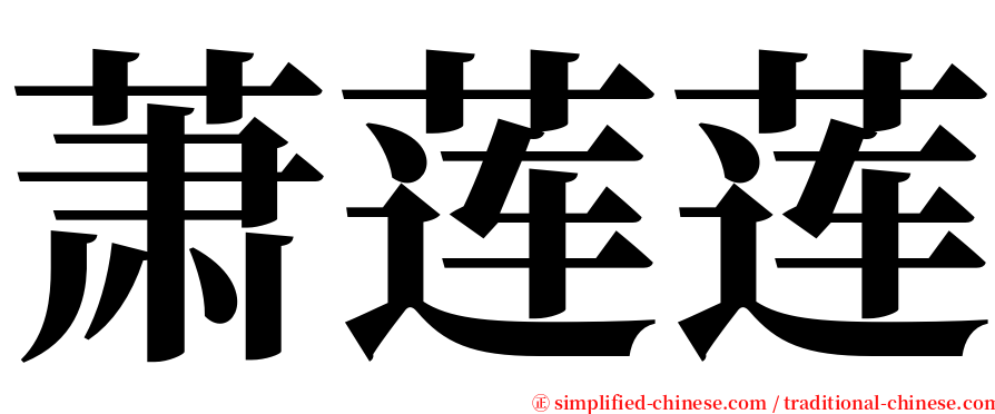 萧莲莲 serif font