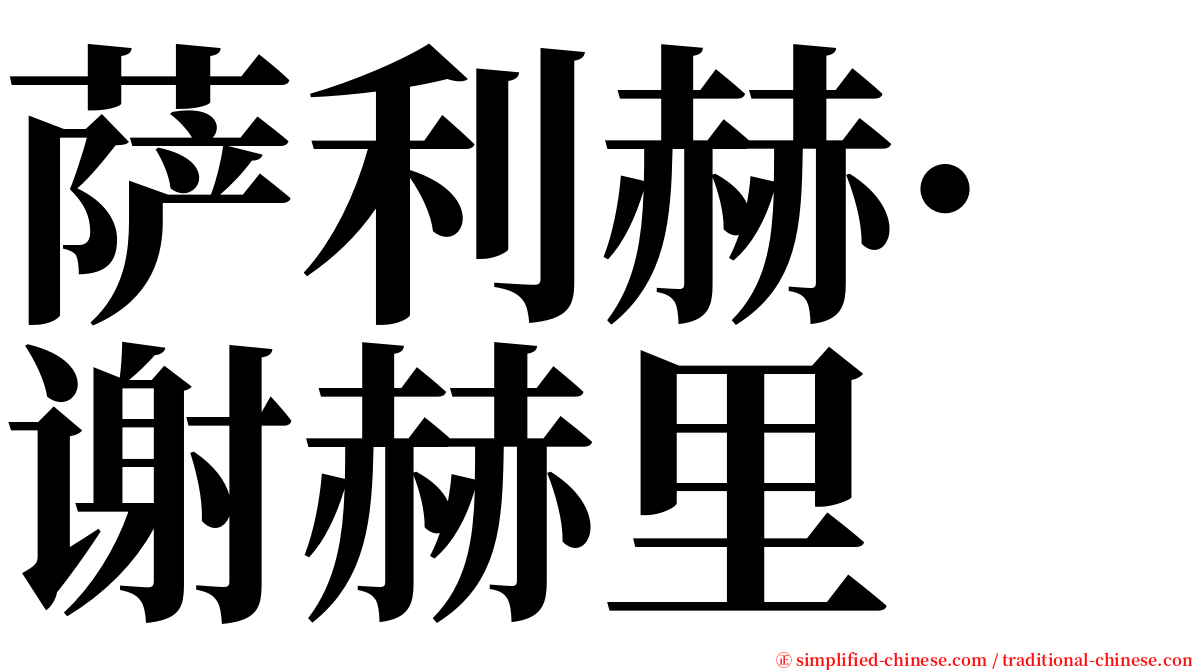 萨利赫·谢赫里 serif font