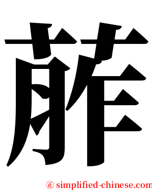 葄 serif font
