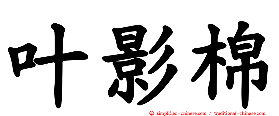 叶影棉