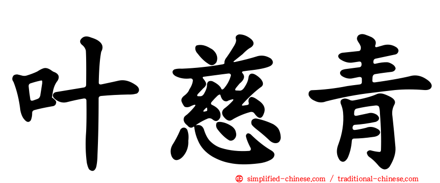 叶慈青