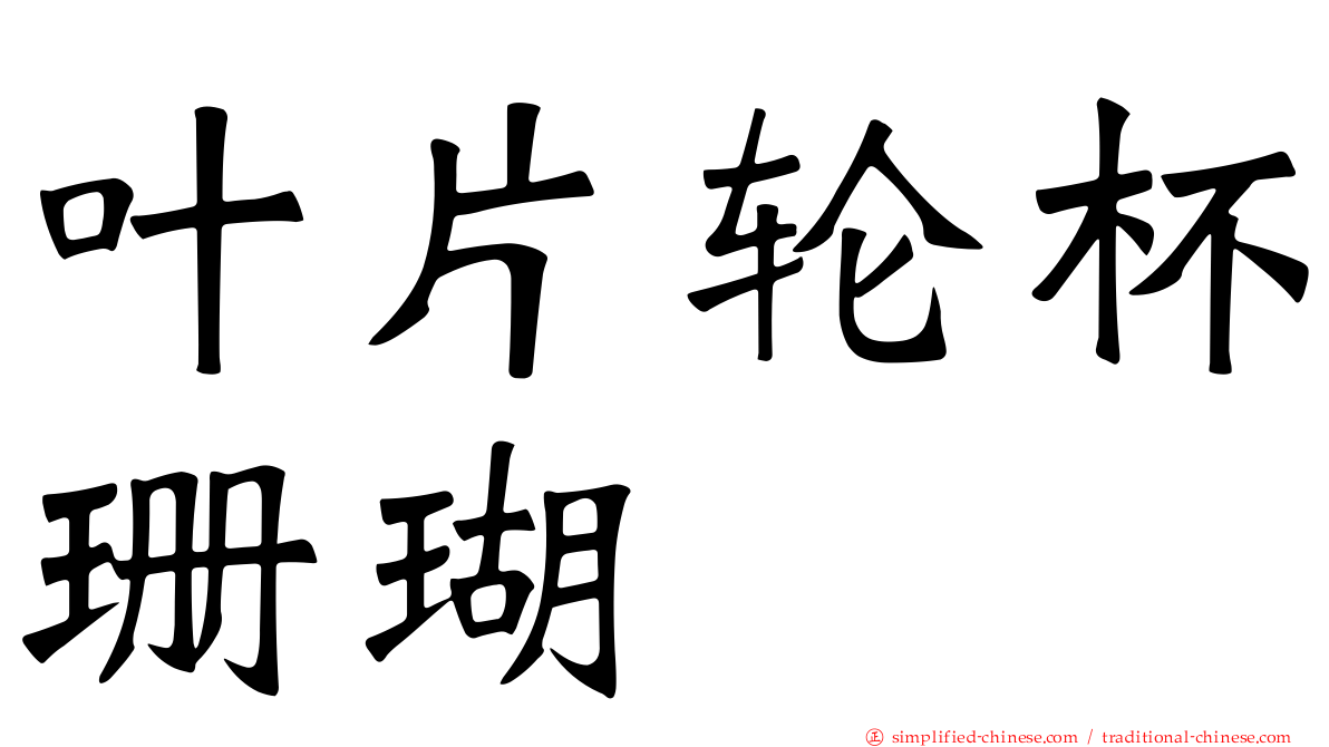 叶片轮杯珊瑚