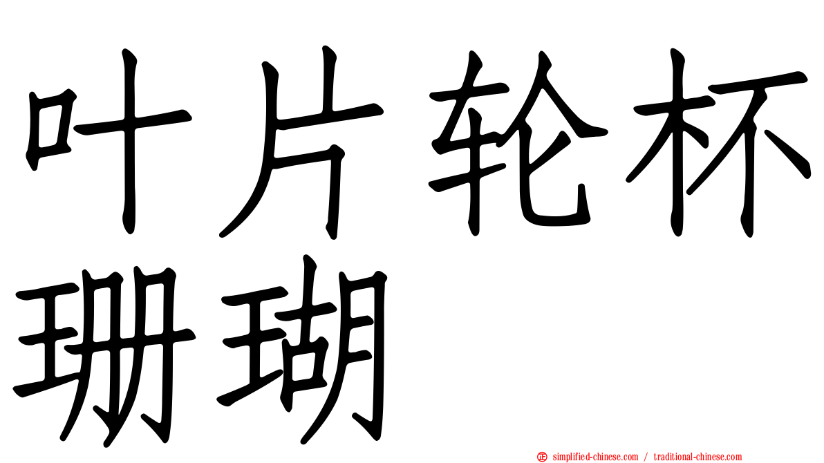 叶片轮杯珊瑚