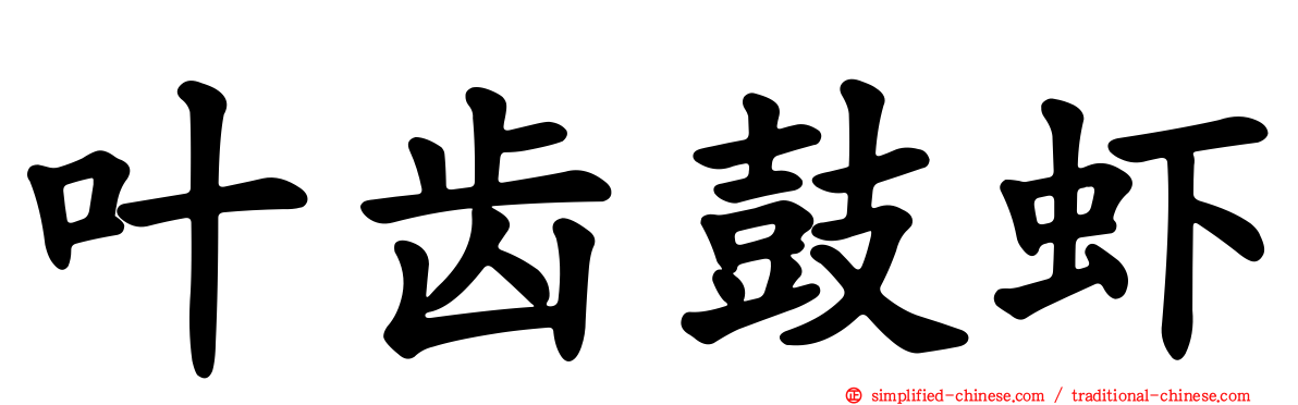 叶齿鼓虾