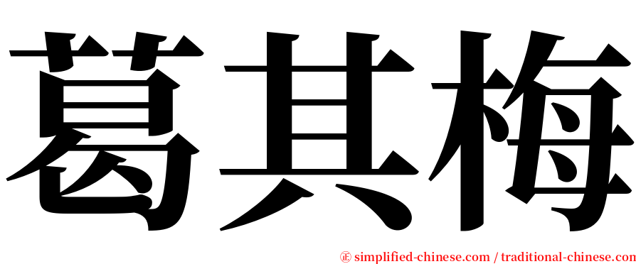 葛其梅 serif font