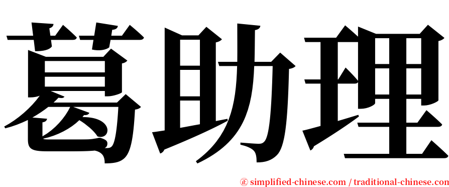 葛助理 serif font