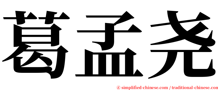 葛孟尧 serif font