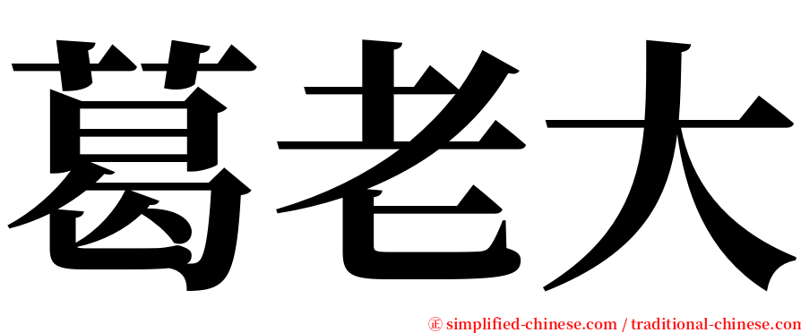 葛老大 serif font