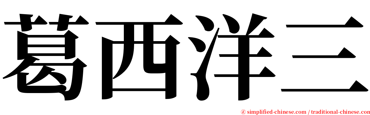 葛西洋三 serif font