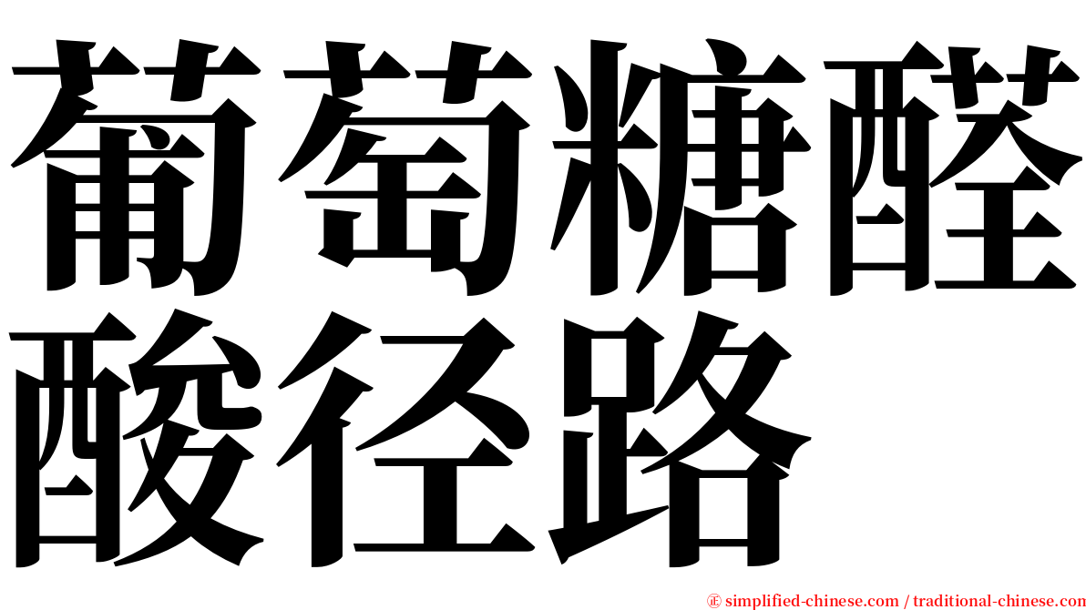 葡萄糖醛酸径路 serif font