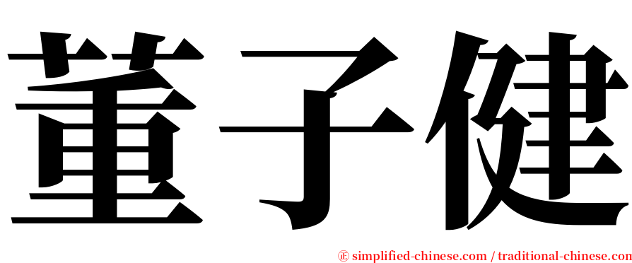 董子健 serif font