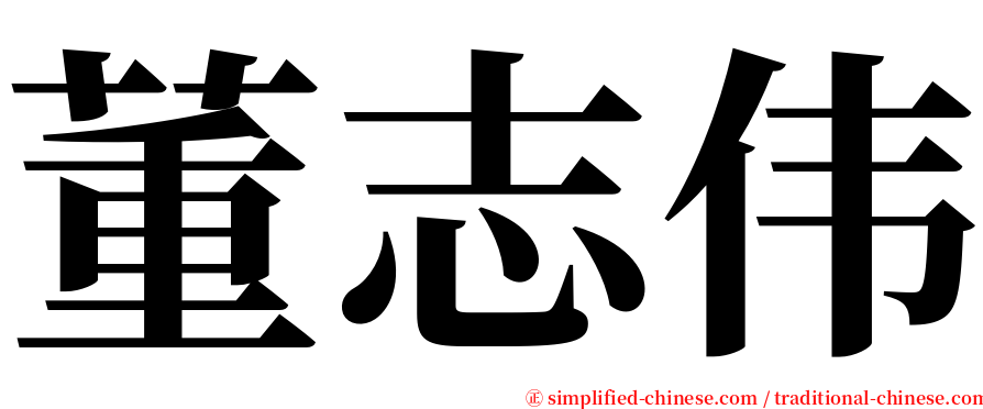 董志伟 serif font