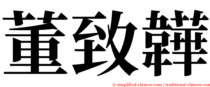 董致韡 serif font