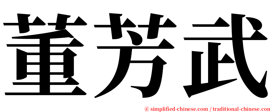 董芳武 serif font