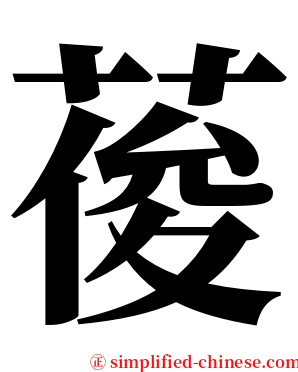 葰 serif font