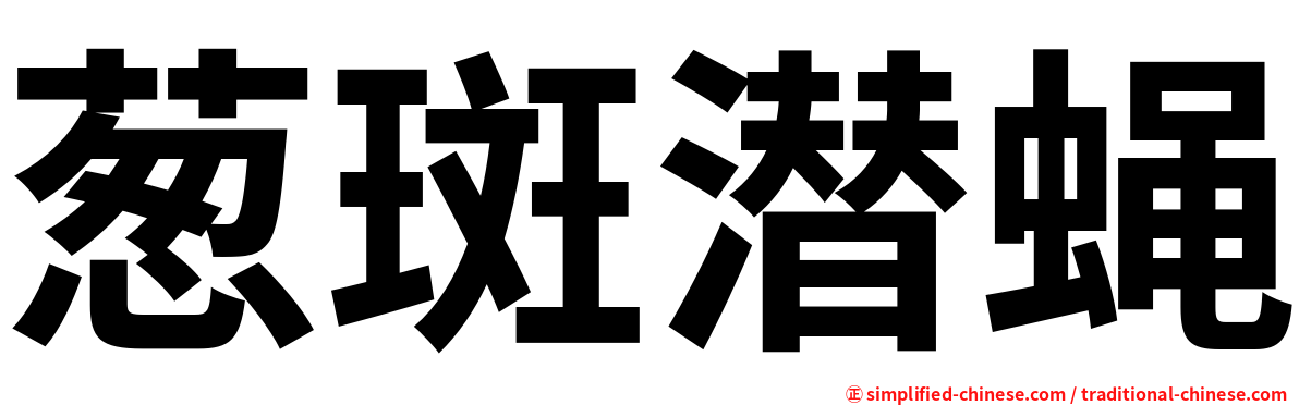葱斑潜蝇