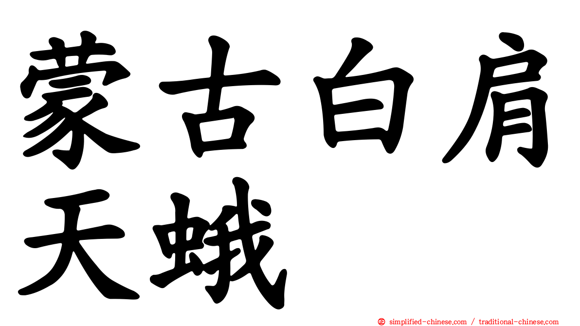 蒙古白肩天蛾