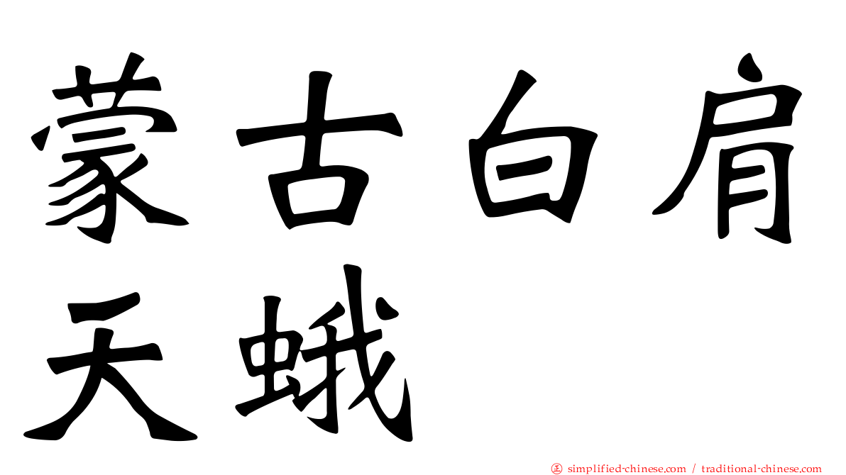 蒙古白肩天蛾