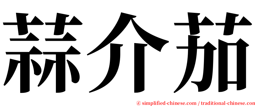 蒜介茄 serif font