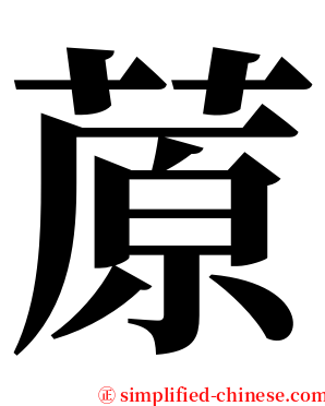 蒝 serif font