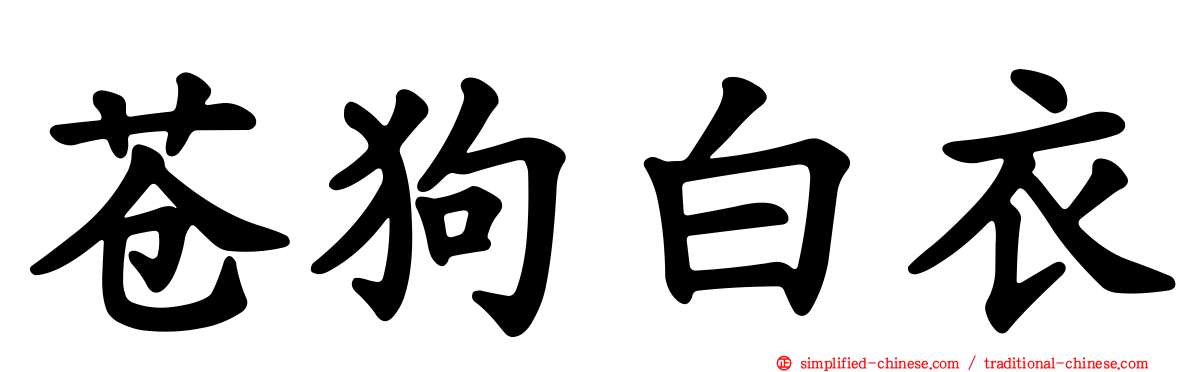 苍狗白衣
