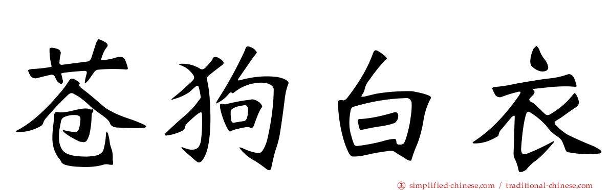 苍狗白衣