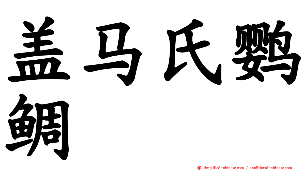 盖马氏鹦鲷
