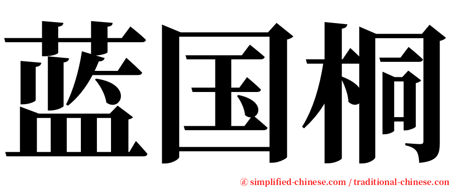 蓝国桐 serif font
