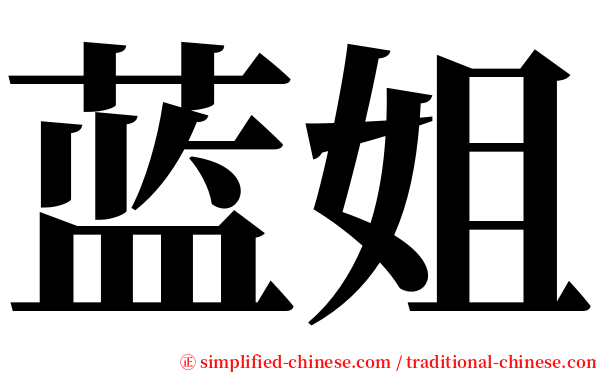 蓝姐 serif font