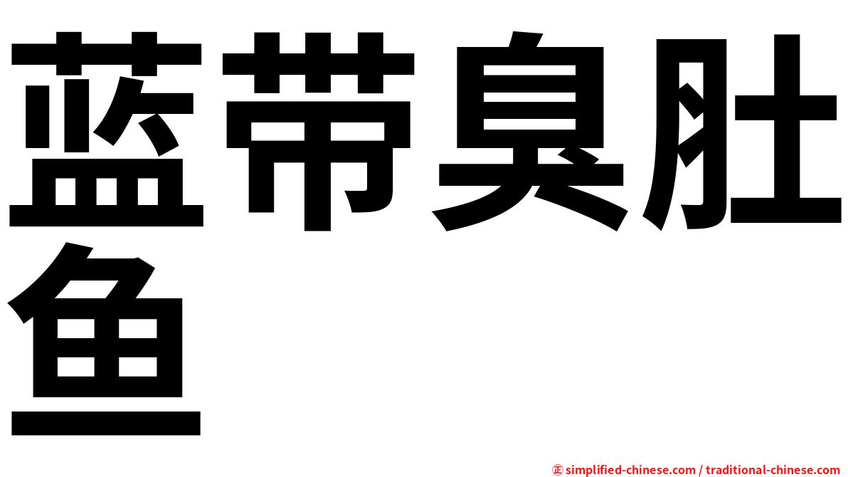 蓝带臭肚鱼