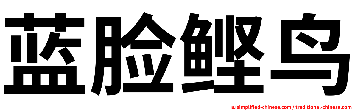 蓝脸鲣鸟