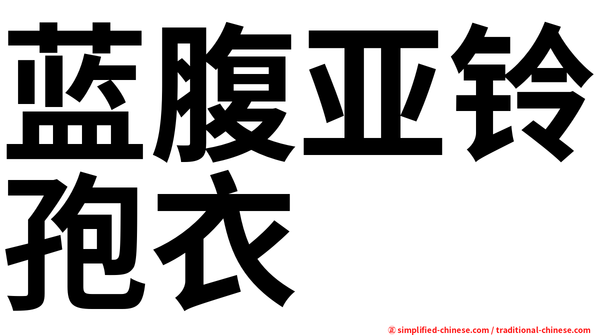 蓝腹亚铃孢衣