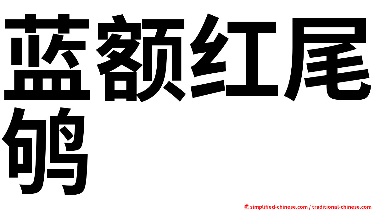 蓝额红尾鸲