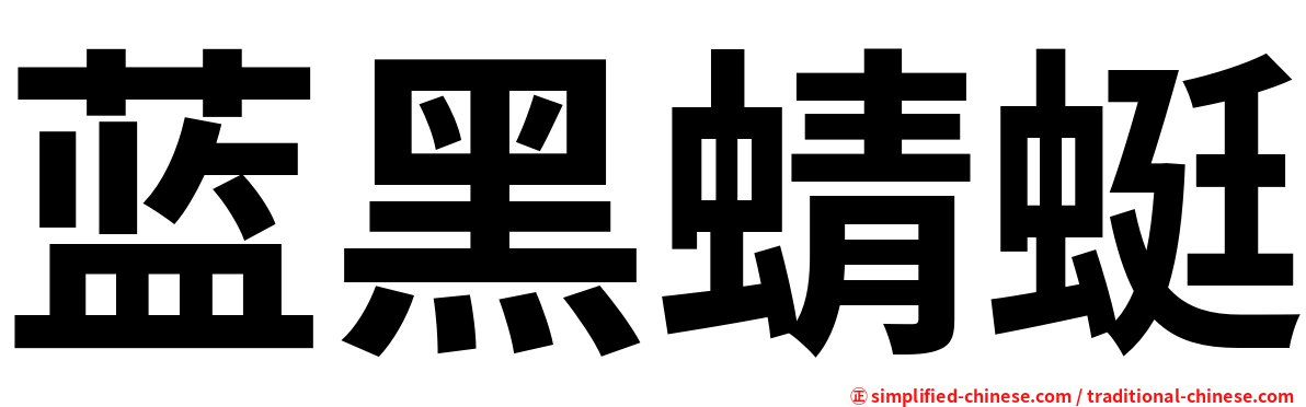 蓝黑蜻蜓