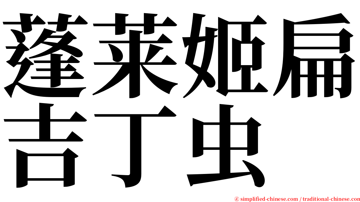 蓬莱姬扁吉丁虫 serif font