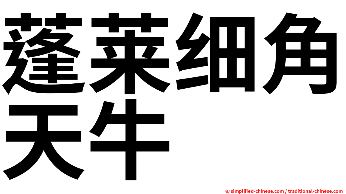 蓬莱细角天牛
