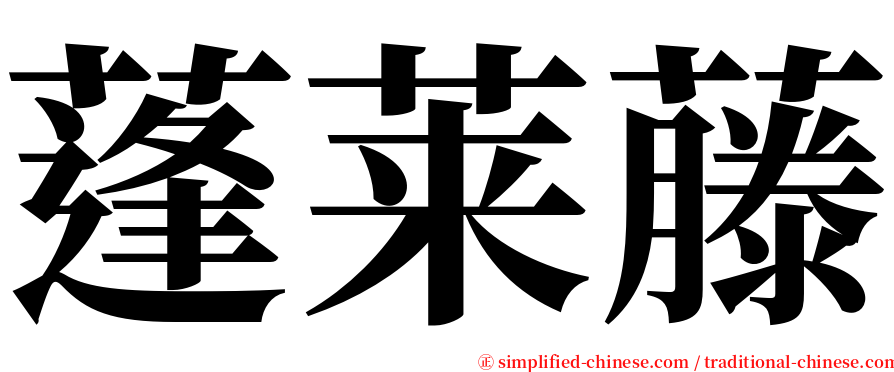 蓬莱藤 serif font