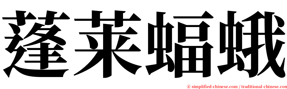 蓬莱蝠蛾 serif font