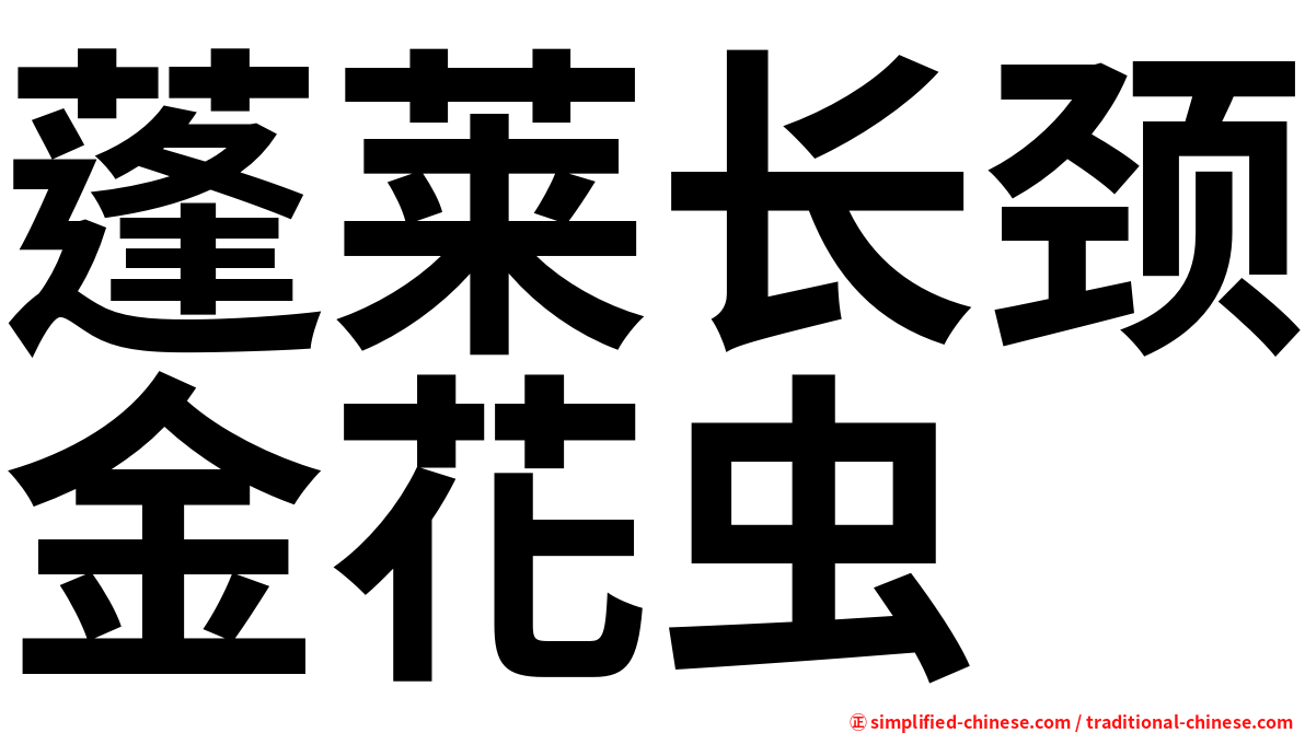 蓬莱长颈金花虫