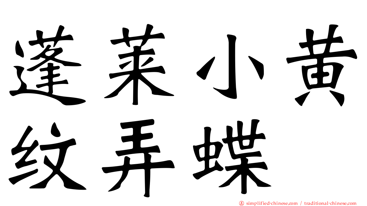 蓬莱小黄纹弄蝶