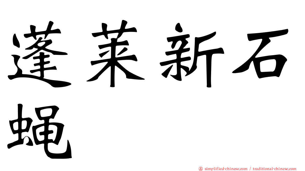 蓬莱新石蝇