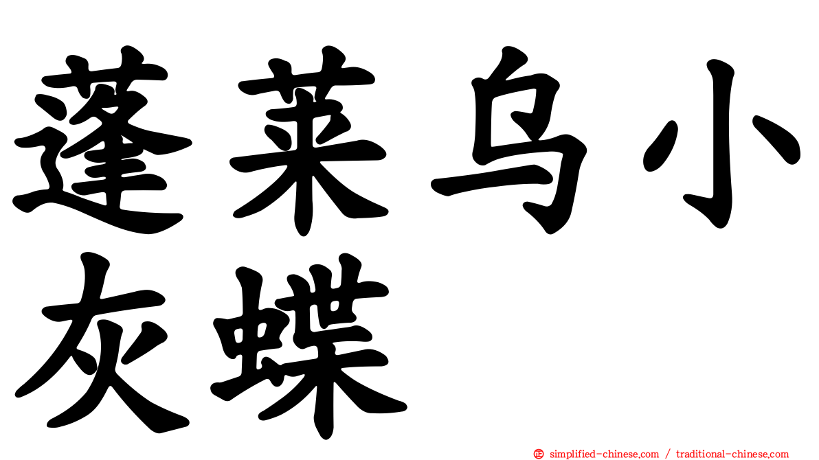 蓬莱乌小灰蝶