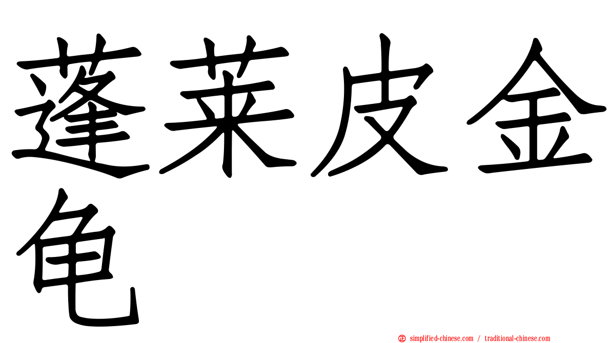 蓬莱皮金龟