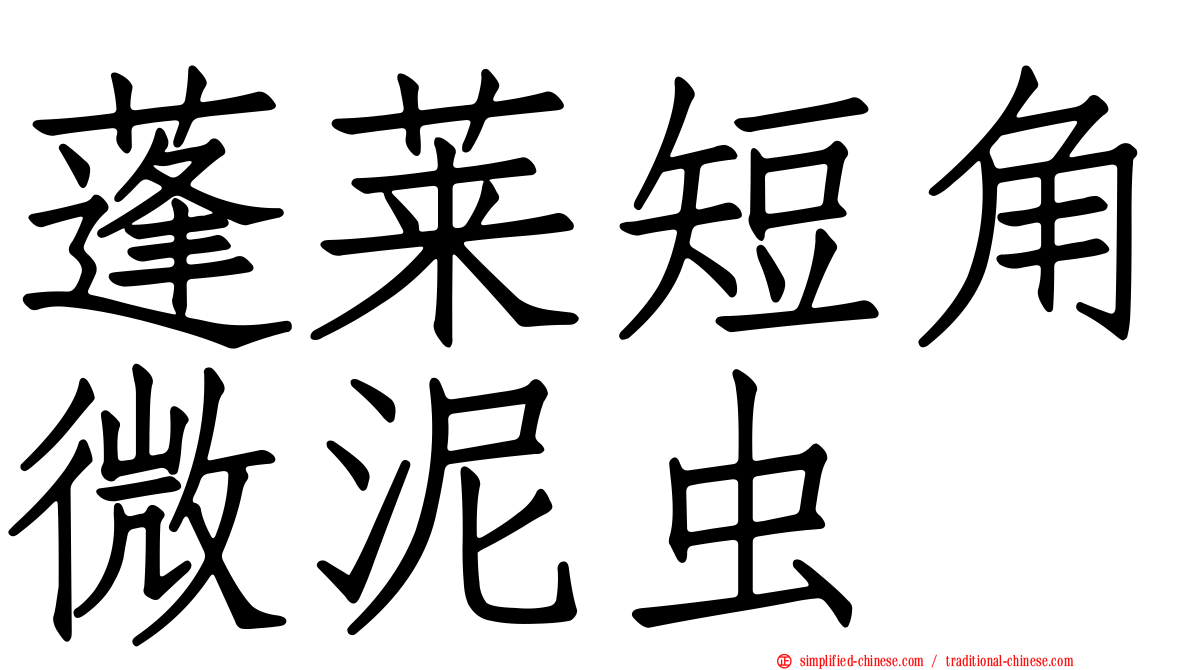 蓬莱短角微泥虫