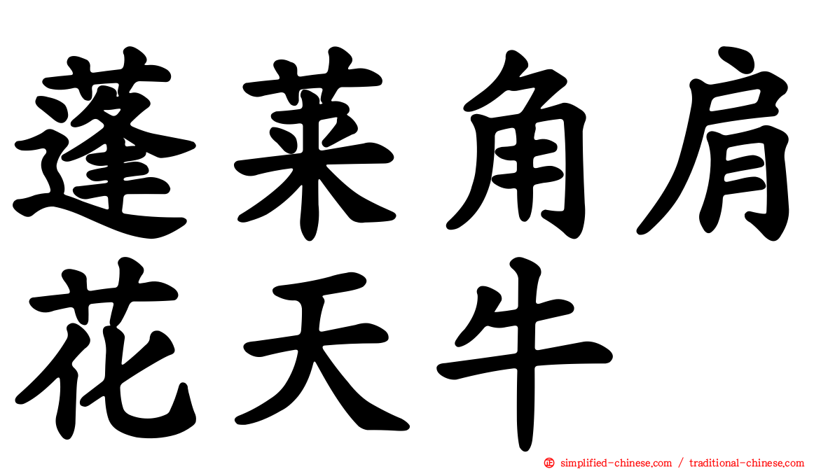 蓬莱角肩花天牛