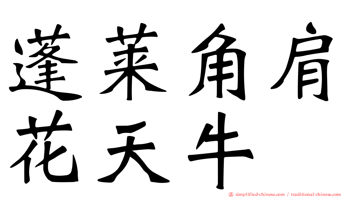 蓬莱角肩花天牛