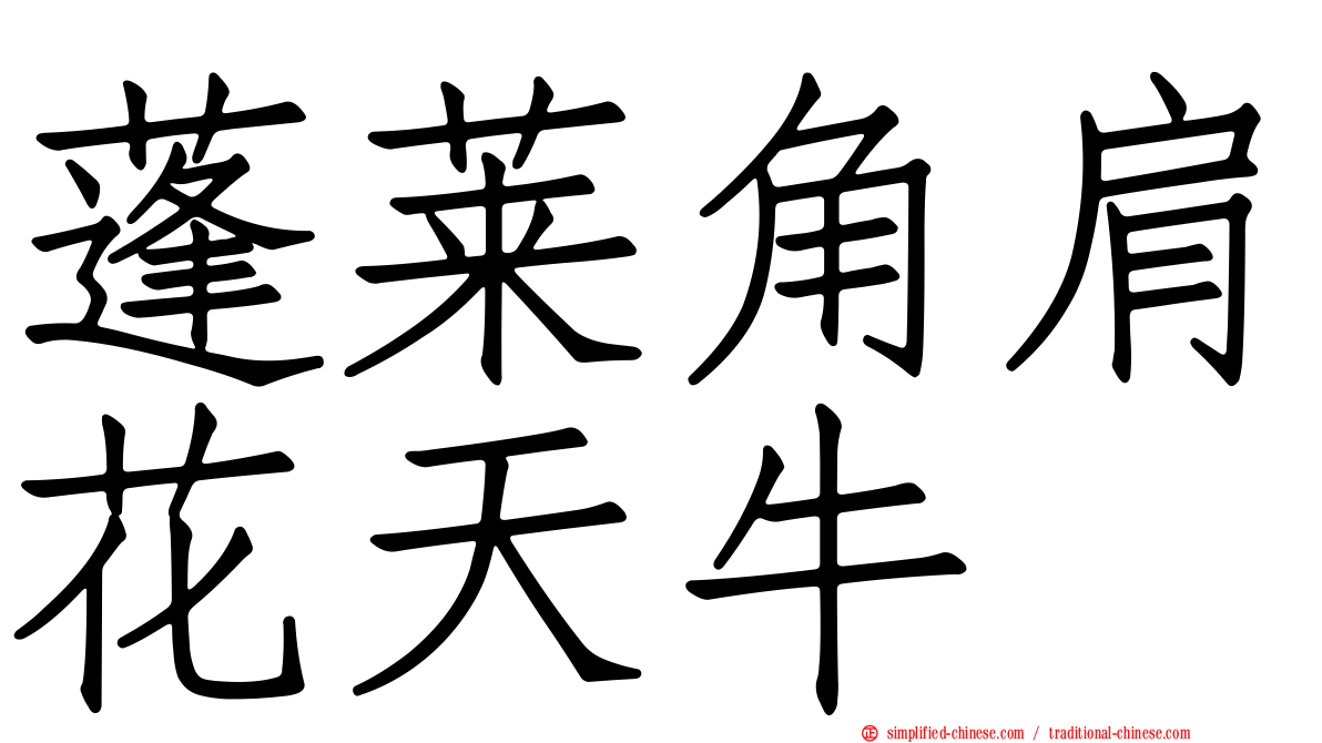 蓬莱角肩花天牛