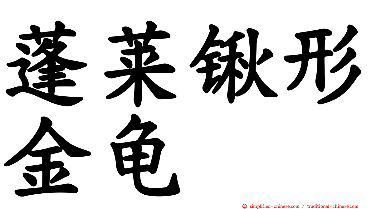 蓬莱锹形金龟